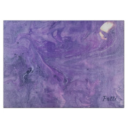 Tabla De Cortar Resumen púrpura Personalización del vidrio