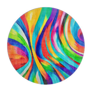 Tabla De Cortar Resumen vibrante Arte de color de rotación