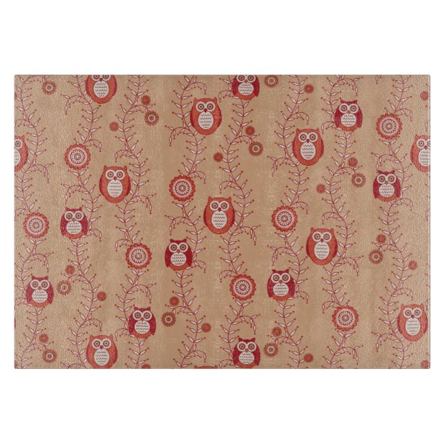 Tabla de cortar retra de los búhos (Anverso)