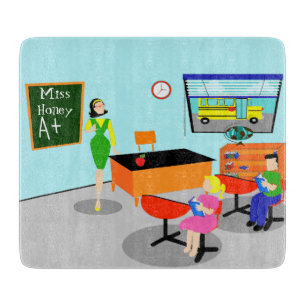 Tabla de cortar retra del profesor