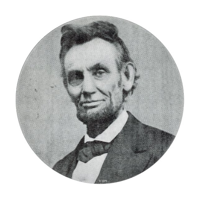 Tabla De Cortar Retrato de Abe Lincoln 1 (Anverso)