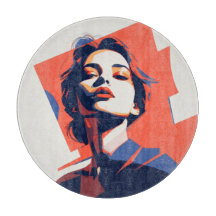 Retrato de mujer geométrica elegante