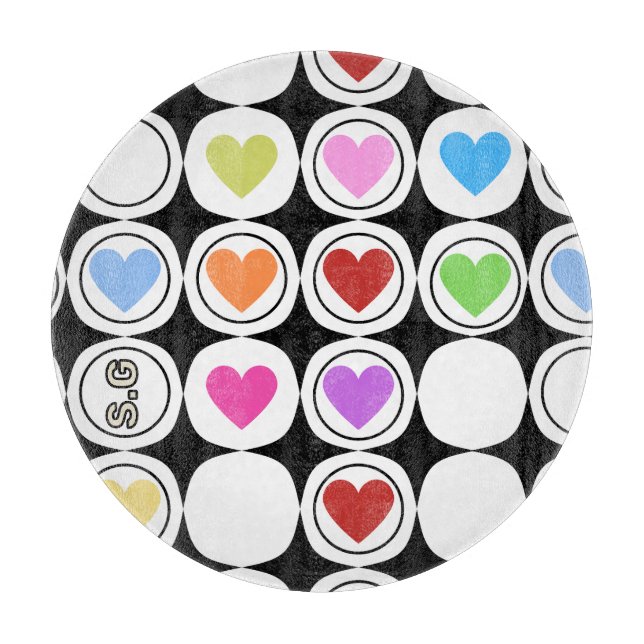 Tabla De Cortar Retro 80 geométricas audaces brillantes (Anverso)