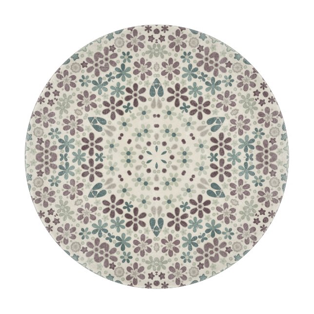 Tabla De Cortar Retro, floral (Anverso)