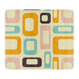 Tabla De Cortar Retro geometric pattern in light beige background