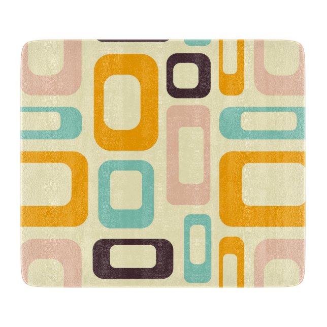 Tabla De Cortar Retro geometric pattern in light beige background (Anverso)