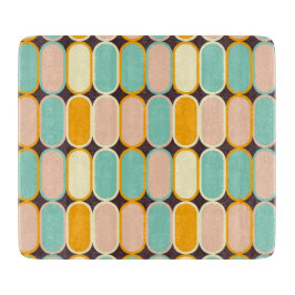 Tabla De Cortar Retro geometric pattern with vertical ovals