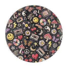 Tabla De Cortar Retro Grunge Sunshine Bliss