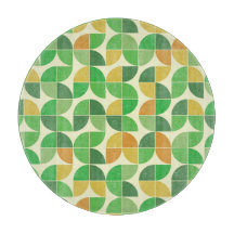 Retro Mediados de siglo Geométrico floral verd