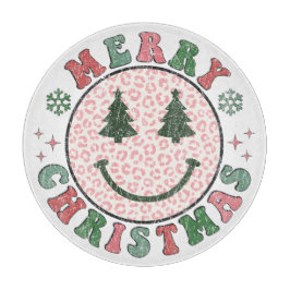 Tabla De Cortar Retro Merry Christmas Smile