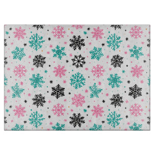 Tabla De Cortar Retro Snowflakes
