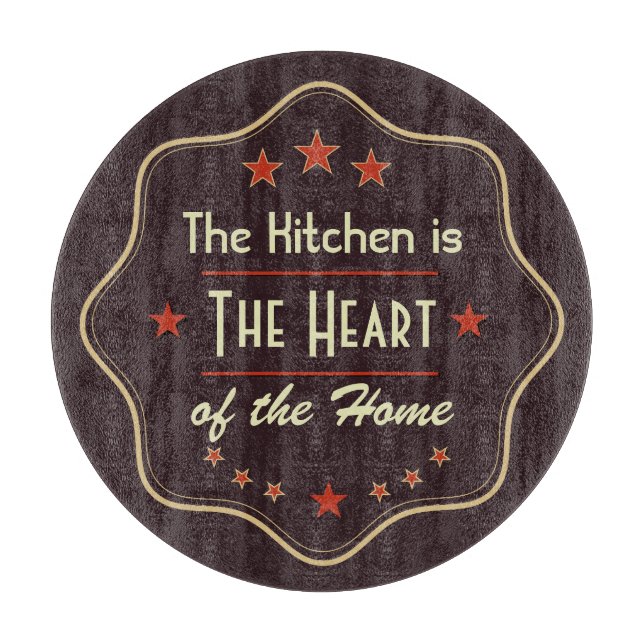 Tabla De Cortar Retro Text Kitchen Quote (Anverso)