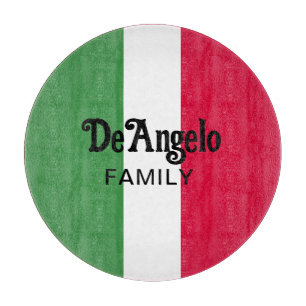 Tabla De Cortar Reunión de nombre y apellido italiano personalizad