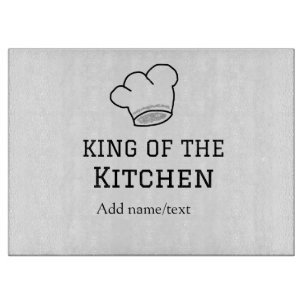 Tabla De Cortar Rey de la cocina cocinero añadir nombre corona ha