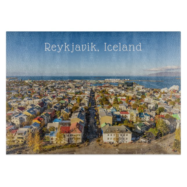 Tabla De Cortar Reykjavik Islandia (Anverso)
