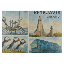 Tabla De Cortar Reykjavik Islandia multivista 
