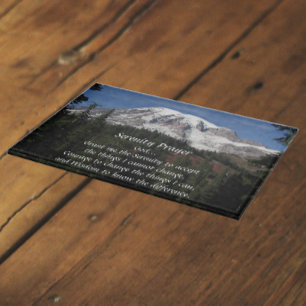 Tabla De Cortar Rezo inspirador de serenidad Mount Rainier