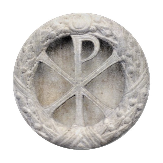 Tabla De Cortar Rho de la ji - el Christogram (Anverso)