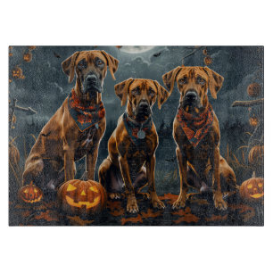 Tabla De Cortar Rhodesian Ridgeback Halloween Espeluznante 