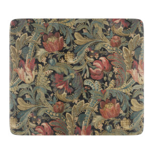 Tabla De Cortar Rica Tapicería de Brocado Floral Antiguo Victorian