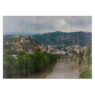 Tabla De Cortar Río Mt'k'vari Fluyendo, Tbilisi