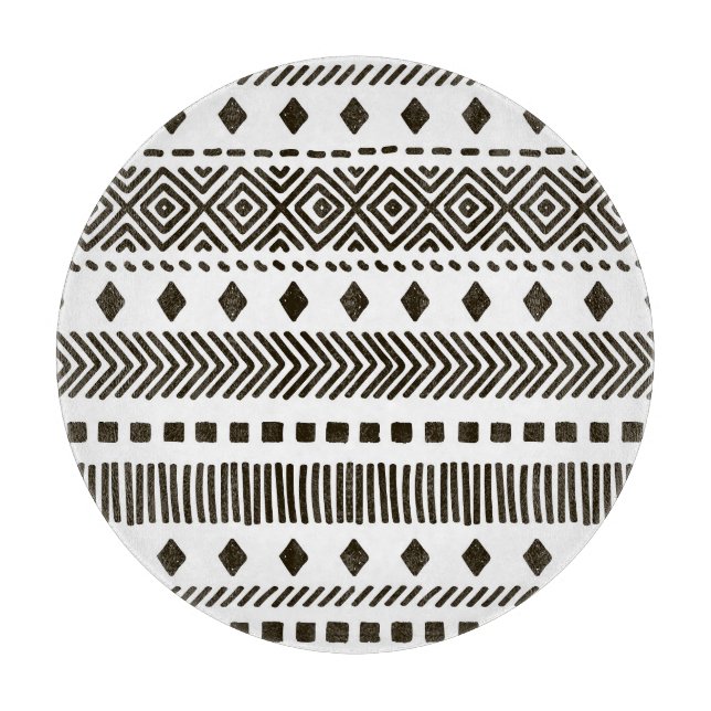 Tabla De Cortar Ritmos tribales: patrones geométricos étnicos (Anverso)