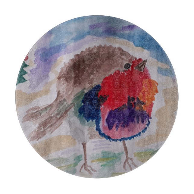 Tabla De Cortar Robin navidades (Anverso)