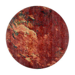 Tabla De Cortar Rock pintado rojo