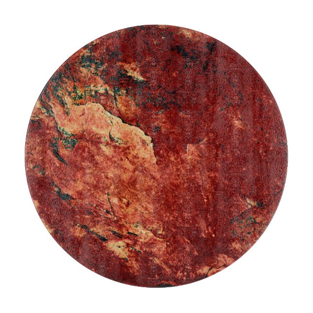 Tabla De Cortar Rock pintado rojo (Anverso)
