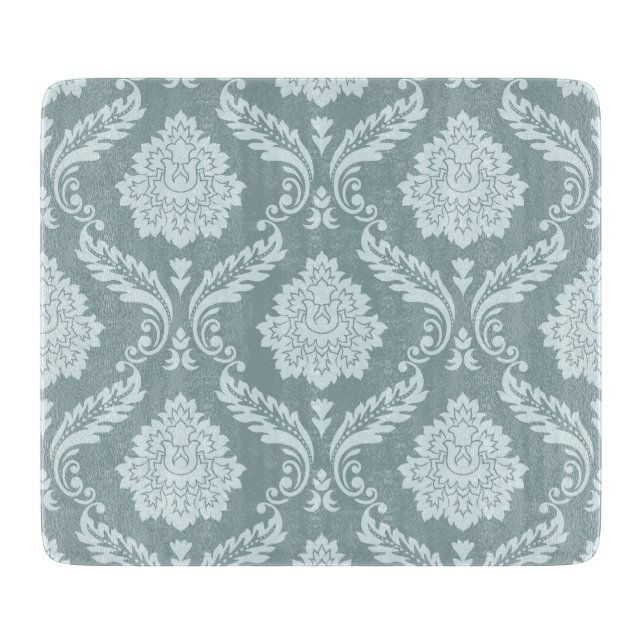 Tabla De Cortar Rococo Damask Pattern Duck Egg Blue+Teal (Anverso)