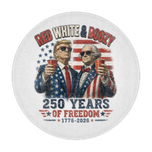 Tabla De Cortar Rojo Blanco Borracho Trump George Washington 250