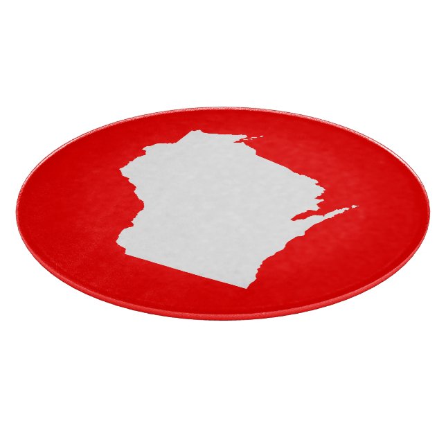 Tabla De Cortar Rojo y Blanco Wisconsin (Borde)