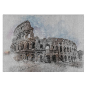 Tabla De Cortar Roma Italia Colosseum Viaje Arte Vintage