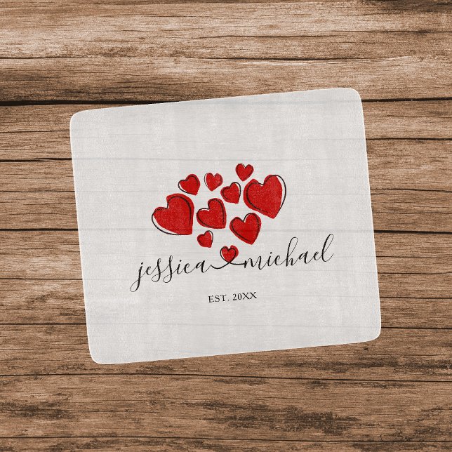 Tabla De Cortar Romántico Boda Gift Glass Cutting Board (Subido por el creador)