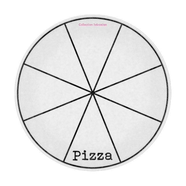 Tabla De Cortar Ronda de guía de corte de pizza (Anverso)