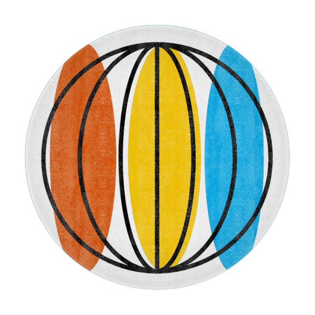 Tabla De Cortar Ronda de tablero de corte de globo (Anverso)