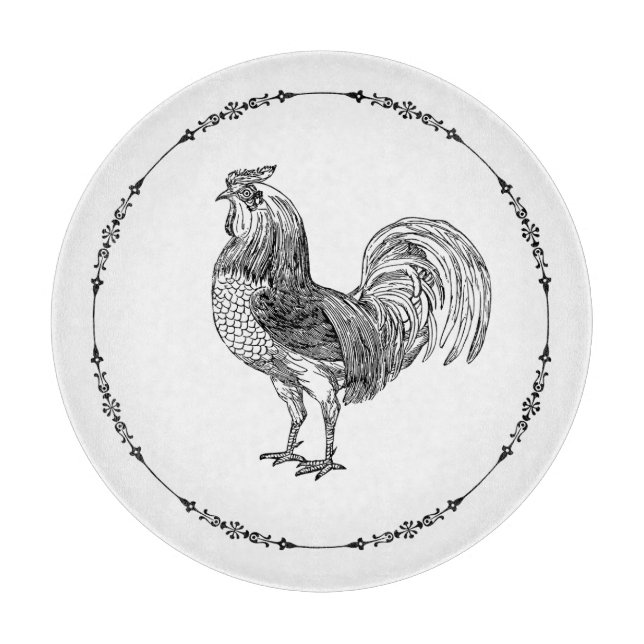 Tabla De Cortar Rooster de época (Anverso)
