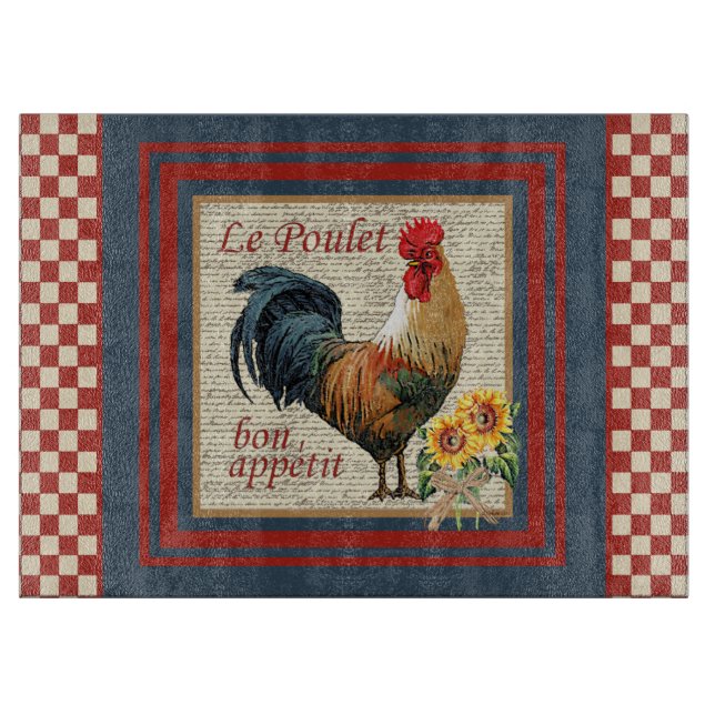 Tabla De Cortar Rooster de Francia-Le Poulet (Anverso)