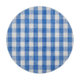 Tabla De Cortar Ropa de comedor de color azul-blanco.