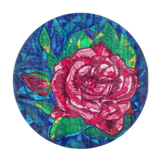 Tabla De Cortar Rosa (Anverso)