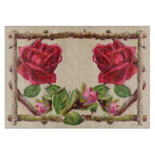 Tabla De Cortar Rosa antigua vintage rústica victoriana clásica an