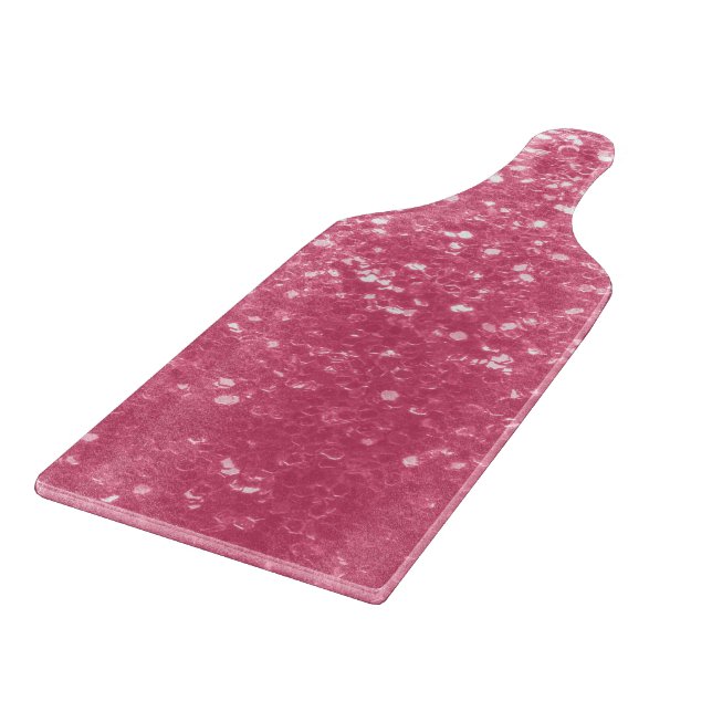 Tabla De Cortar Rosa claro rosa falso brillo purpurina (Borde)