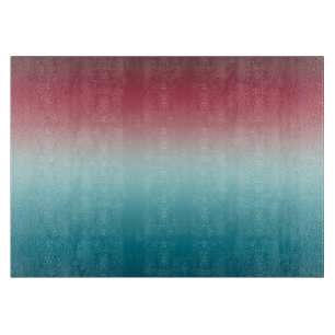 Tabla De Cortar Rosa de gradiente rosa y azul y dorado Verde azula