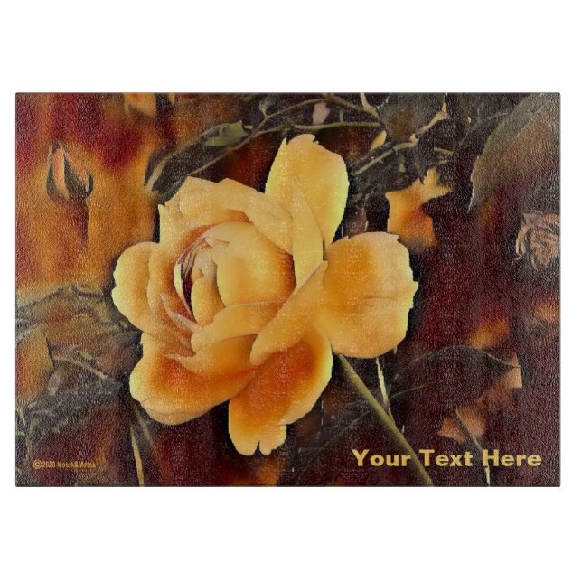 Tabla De Cortar Rosa de llama (Anverso)