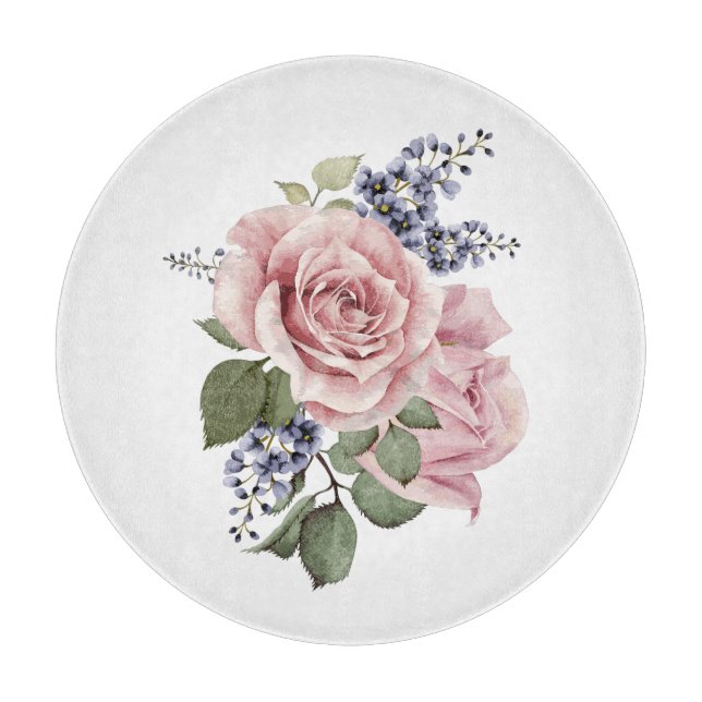 Tabla De Cortar Rosa de país (Anverso)