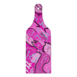 Tabla De Cortar Rosa! Diversión con arte abstracto