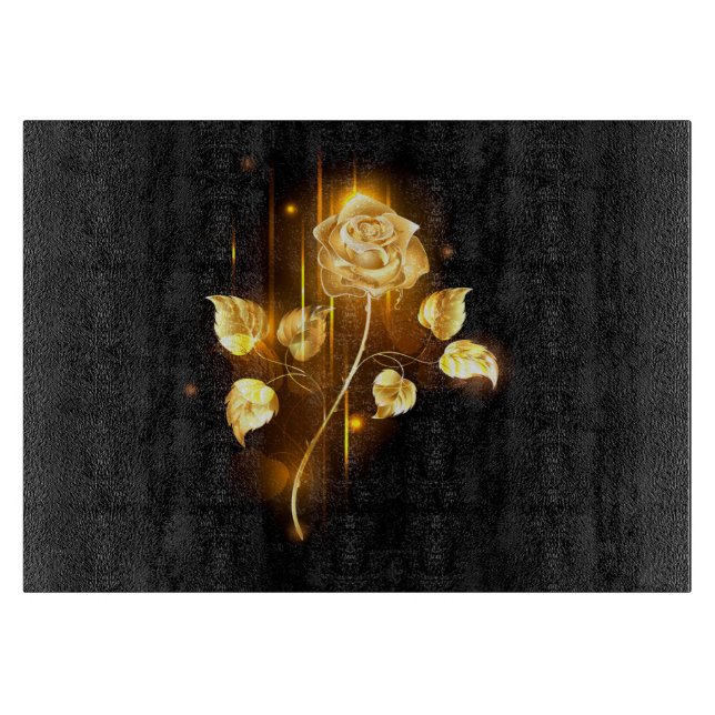 Tabla De Cortar Rosa dorada ( rosa de oro ) (Anverso)
