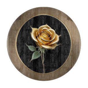 Tabla De Cortar Rosa elegante con marco decorativo ornamentado