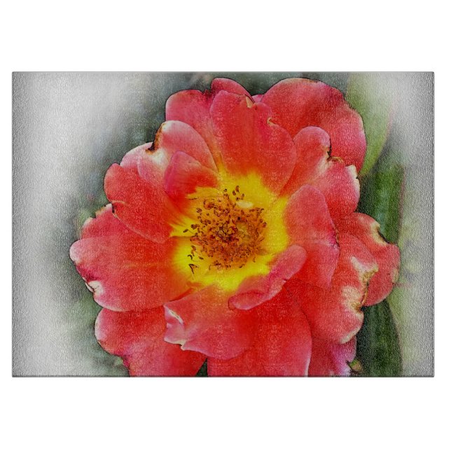 Tabla De Cortar Rosa en otoño (Anverso)