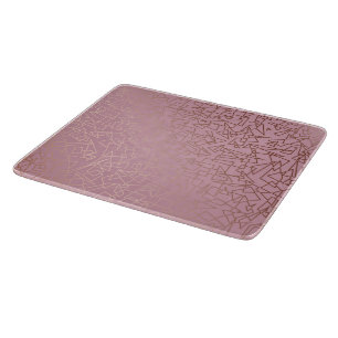Tabla De Cortar Rosa geométrico del modelo del oro color de rosa
